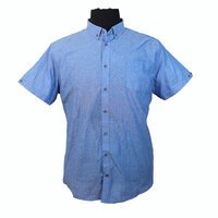 D555 10105 Linen Cotton Mix Chambray Weave Fashion Shirt