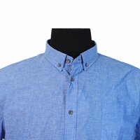 D555 10105 Linen Cotton Mix Chambray Weave Fashion Shirt