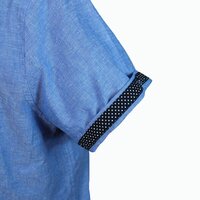 D555 10105 Linen Cotton Mix Chambray Weave Fashion Shirt