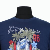 D555 60221 Pure Cotton Hawaii Surf Tour Print Fashion Tee