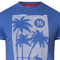 D555 60212 Cotton Mix Call of The Ocean Print Fashion Tee