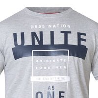 D555 60155 Cotton Mix Unite Nation Print Fashion Tee