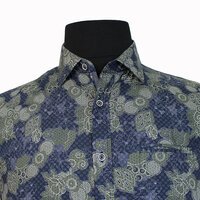 Berlin 555 Cotton Abstract  Print Shirt