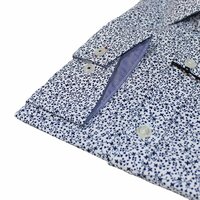 Brooksfield 1606 Luxe Cotton Neat Flower Pattern Fashion Shirt