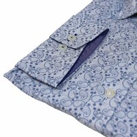 Brooksfield 1605 Luxe Cotton Paisley Pattern Fashion Shirt