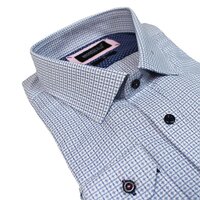 Brooksfield 1596 Luxe Cotton Neat Box Pattern Fashion Shirt
