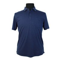 Casa Moda 3106506 Cotton Mix Marle Weave Polo with Pocket