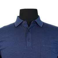 Casa Moda 3106506 Cotton Mix Marle Weave Polo with Pocket