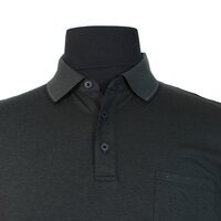 Casa Moda 3106507 Cotton Mix Marle Weave Polo with Pocket