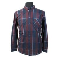 Ben Sherman BS56227 Pure Cotton Multi Gingham Check Fashion Shirt