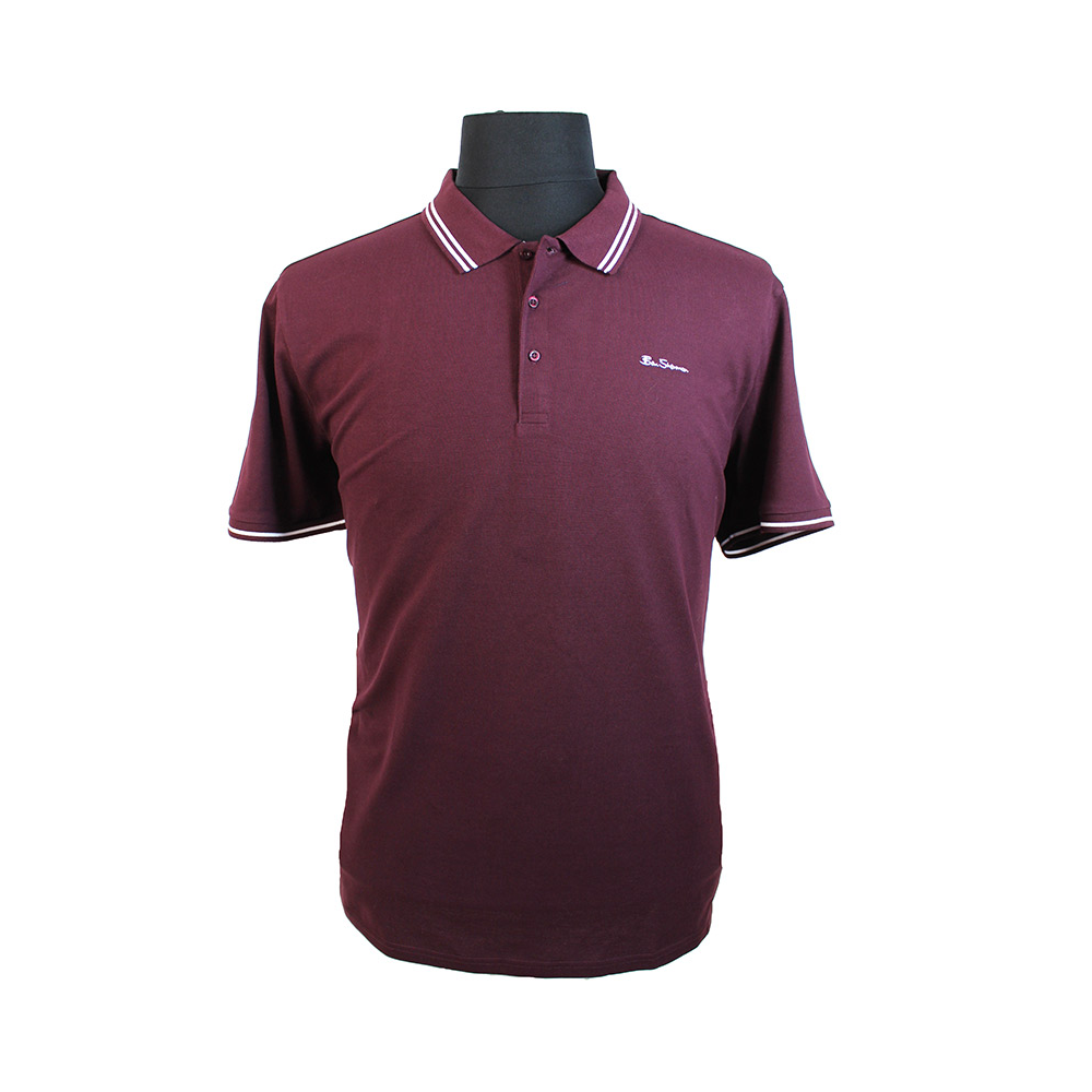 Ben Sherman BS48520 Pure Cotton Pique Classic Tipped Polo