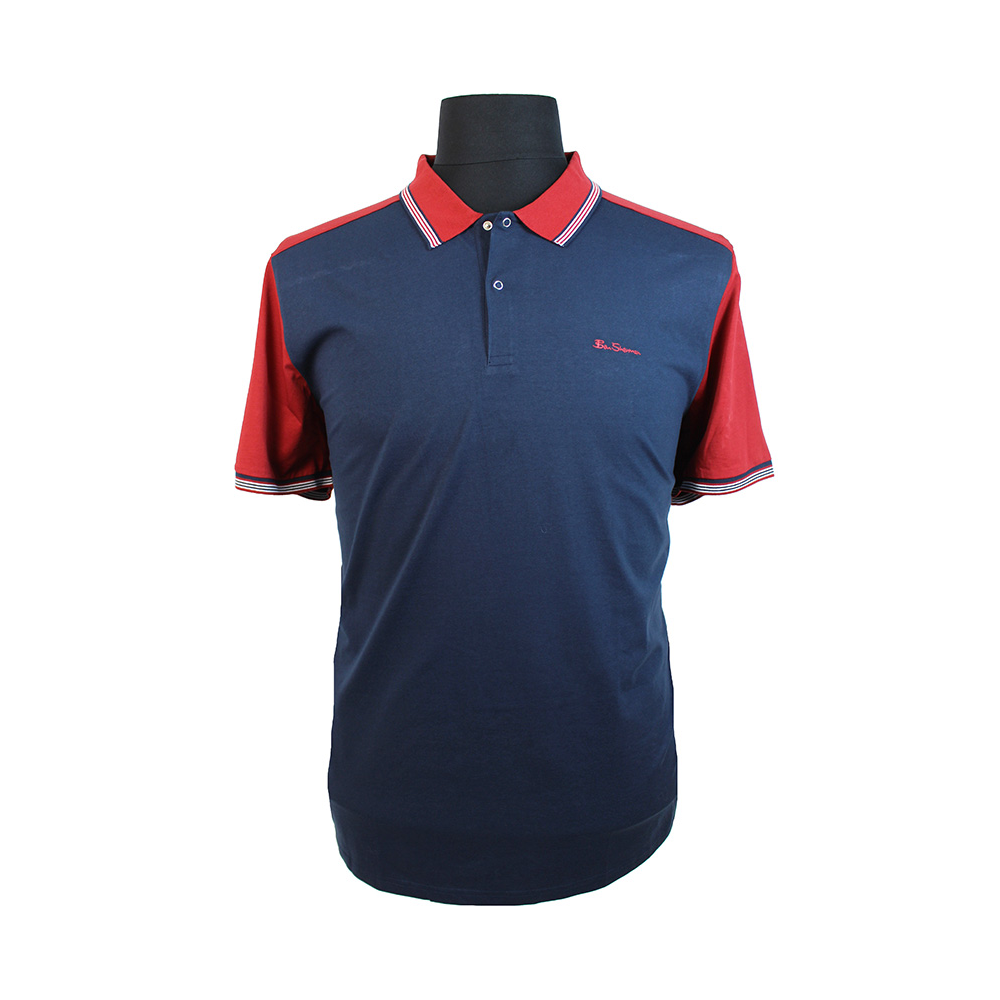 Ben Sherman BS55903 Pure Cotton Multi Block Colour Tipped Polo