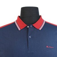 Ben Sherman BS55903 Pure Cotton Multi Block Colour Tipped Polo