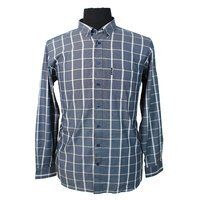 Ben Sherman BS562371 Pure Cotton Windowpane Check Fashion Shirt