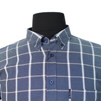 Ben Sherman BS562371 Pure Cotton Windowpane Check Fashion Shirt