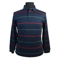 Kitaro Pure Cotton Horizontal Banded Fashion Polo