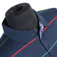 Kitaro Pure Cotton Horizontal Banded Fashion Polo