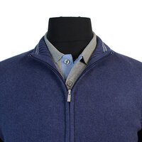 Kitaro Luxury Cotton Classic Zip Front Knitted Top