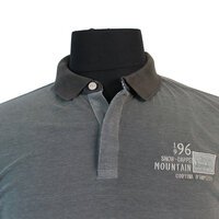 Kitaro Pure Cotton Alpine Valley Motif Fashion Polo