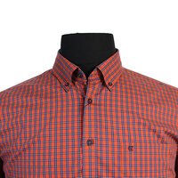 Casa Moda Pure Cotton Small Pane Check Long Sleeve Shirt