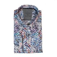 Casa Moda Pure Cotton Word Print Buttondown Collar