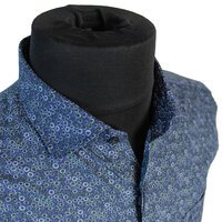 Casa Moda Pure Cotton Small Flower Print Standard Collar