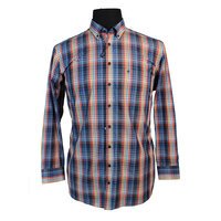 Casa Moda Pure Cotton Multi Check Buttondown Collar