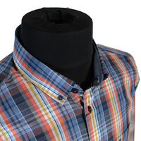 Casa Moda Pure Cotton Multi Check Buttondown Collar