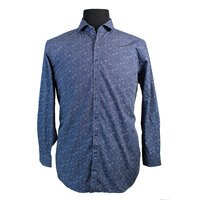 Casa Moda Cotton Brocade Pattern Long Sleeve Shirt