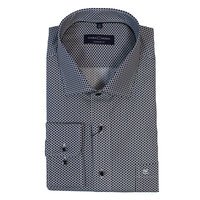 Casa Moda Cotton Zigzag Diamond Print Business Shirt