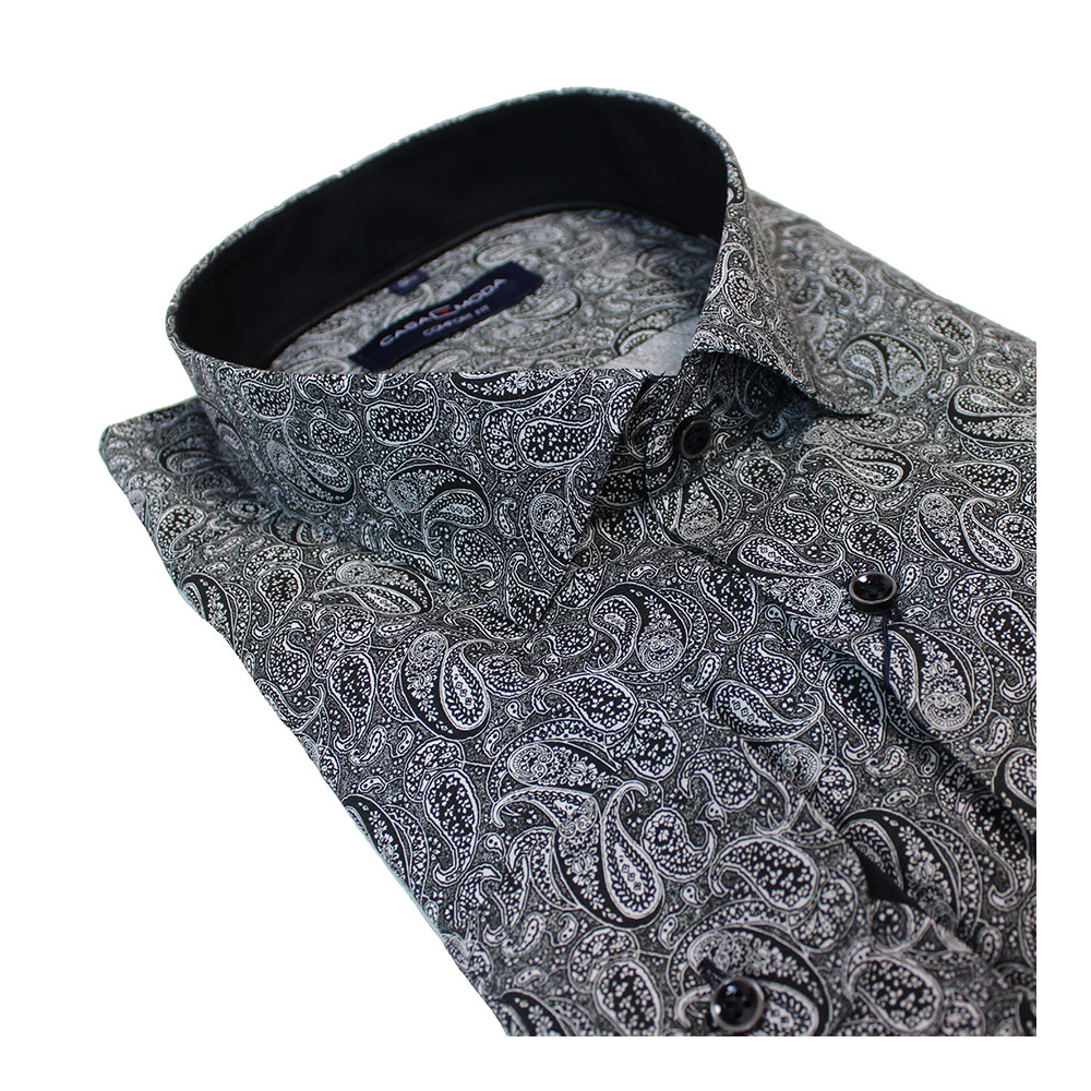 Casa Moda Easy Care Cotton Fine Paisley Pattern Business Shirt