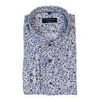 Casa Moda Easy Care Cotton Fine Flower Print Business Shirt