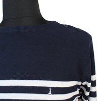 North56 Cotton Horizontal Stripe with Shoulder Detail Sweater