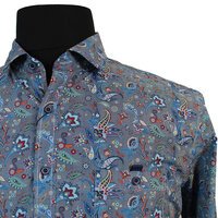 Casa Moda  Abstract Paisley Print Casual Long Sleeve Shirt