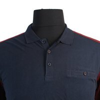 D555 Cotton Shoulder Detail Polo with Pocket