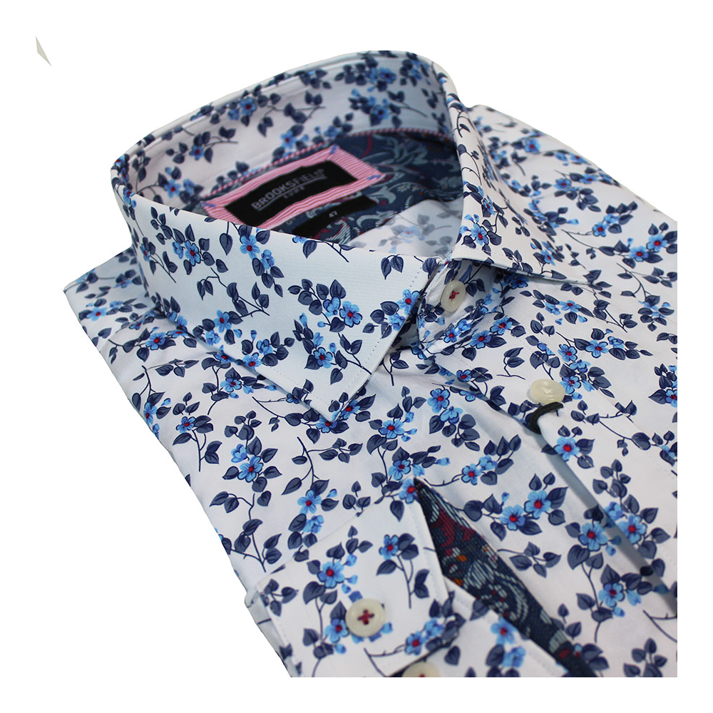 Brooksfield 1645 Floral Print Fashion Shirt