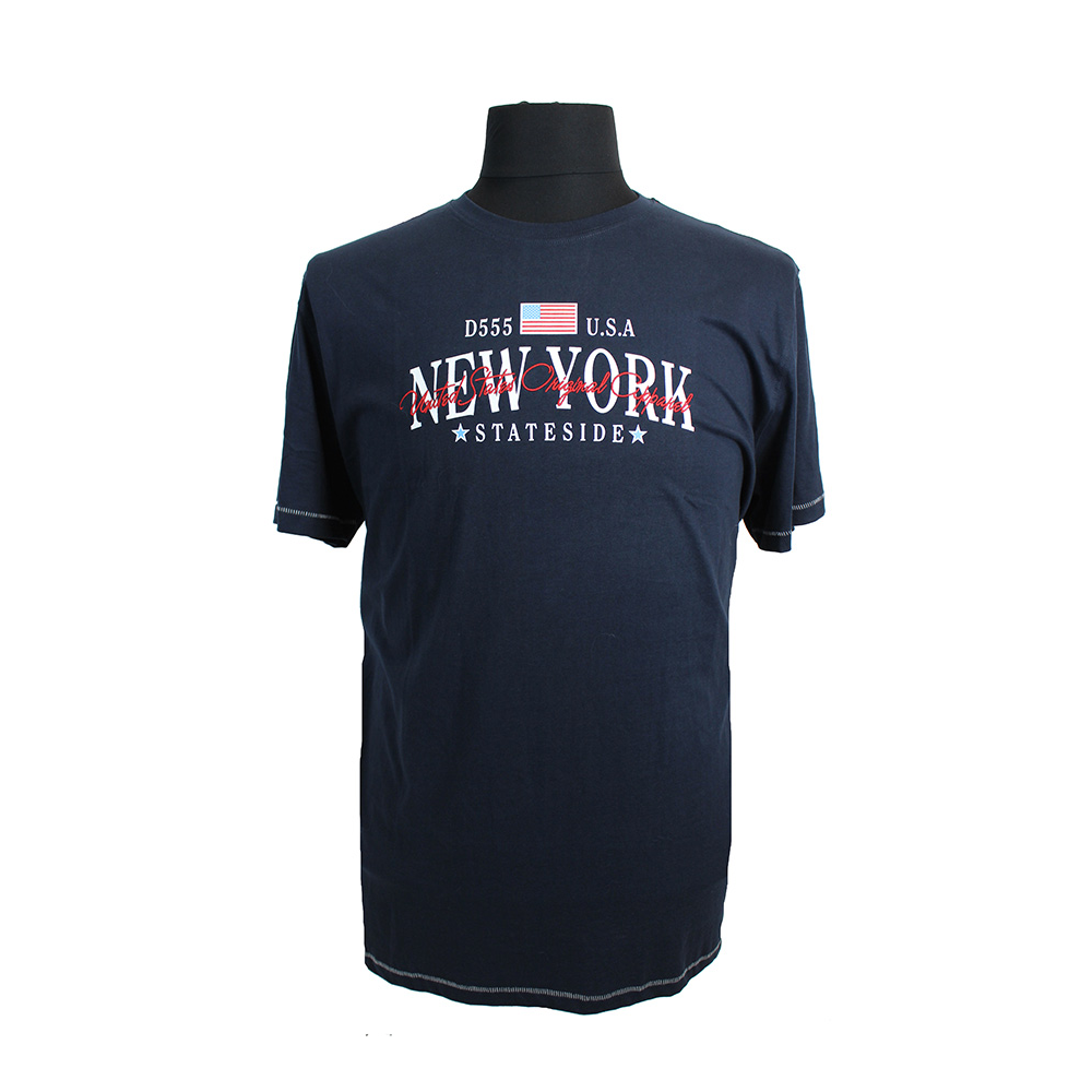 D555 Cotton New York Stateside Print Tee