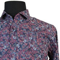 Casa Moda 4932487 Pure Cotton Paisley Print Standard Collar