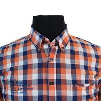 Casa Moda Cotton Window Pane Check Buttondown Collar