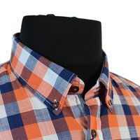 Casa Moda Cotton Window Pane Check Buttondown Collar