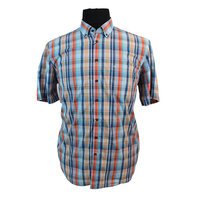 Casa Moda Cotton Vibrant Multi Check Buttondown Collar