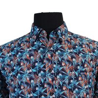 Casa Moda Floral Hawaian Look Standard Collar Shirt