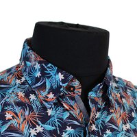 Casa Moda Floral Hawaian Look Standard Collar Shirt