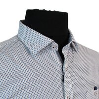 Casa Moda Pure Cotton Neat Diamond Print Fashion Shirt