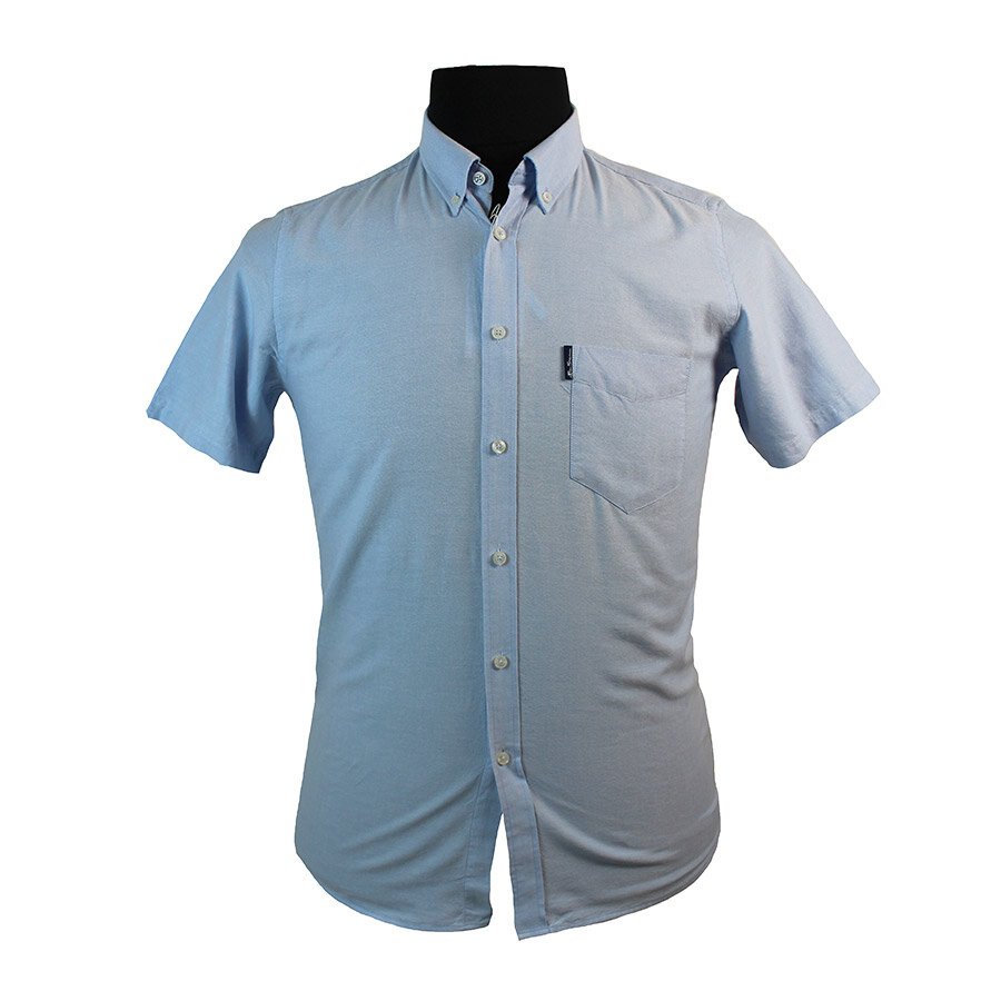 Ben Sherman Cotton Buttondown Collar Oxford Weave Shirt