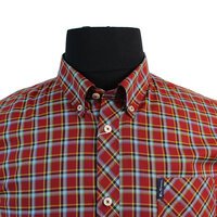 Ben Sherman Cotton Buttondown Collar Multi Check Shirt