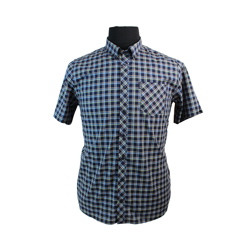 Ben Sherman Cotton Buttondown Collar Multi Check Shirt