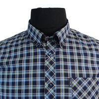 Ben Sherman Cotton Buttondown Collar Multi Check Shirt