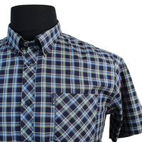 Ben Sherman Cotton Buttondown Collar Multi Check Shirt