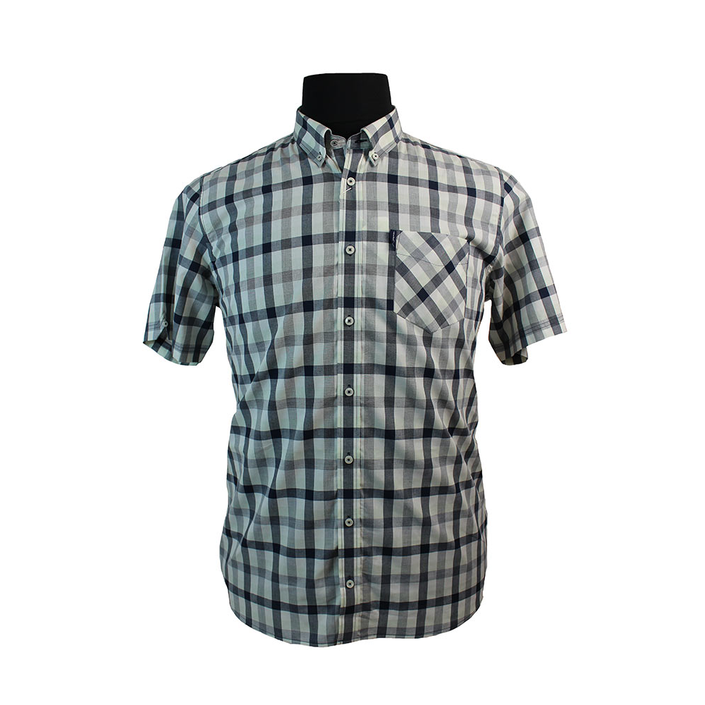 Ben Sherman Cotton Buttondown Collar Window Pane Check Shirt